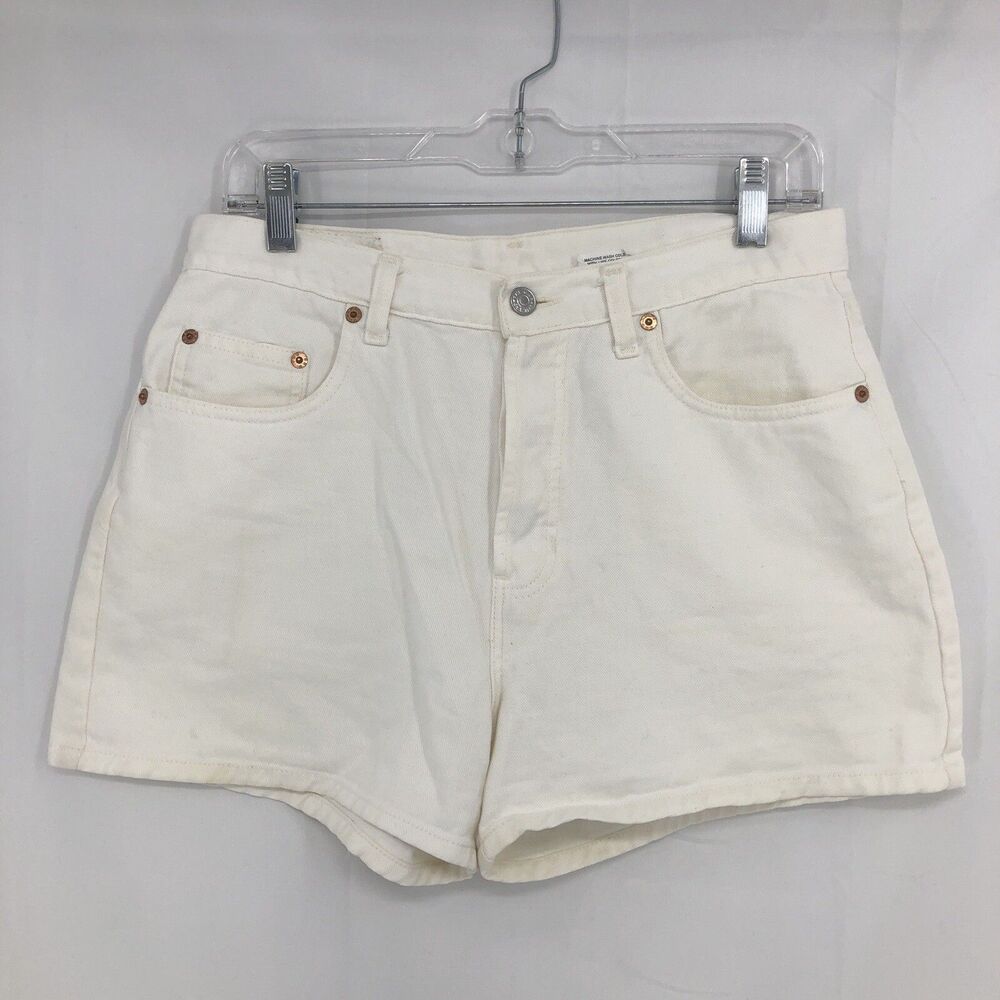 Gap White High Rise Button Fly Denim Jean Short Shorts Size 10 (31x2.5) USA